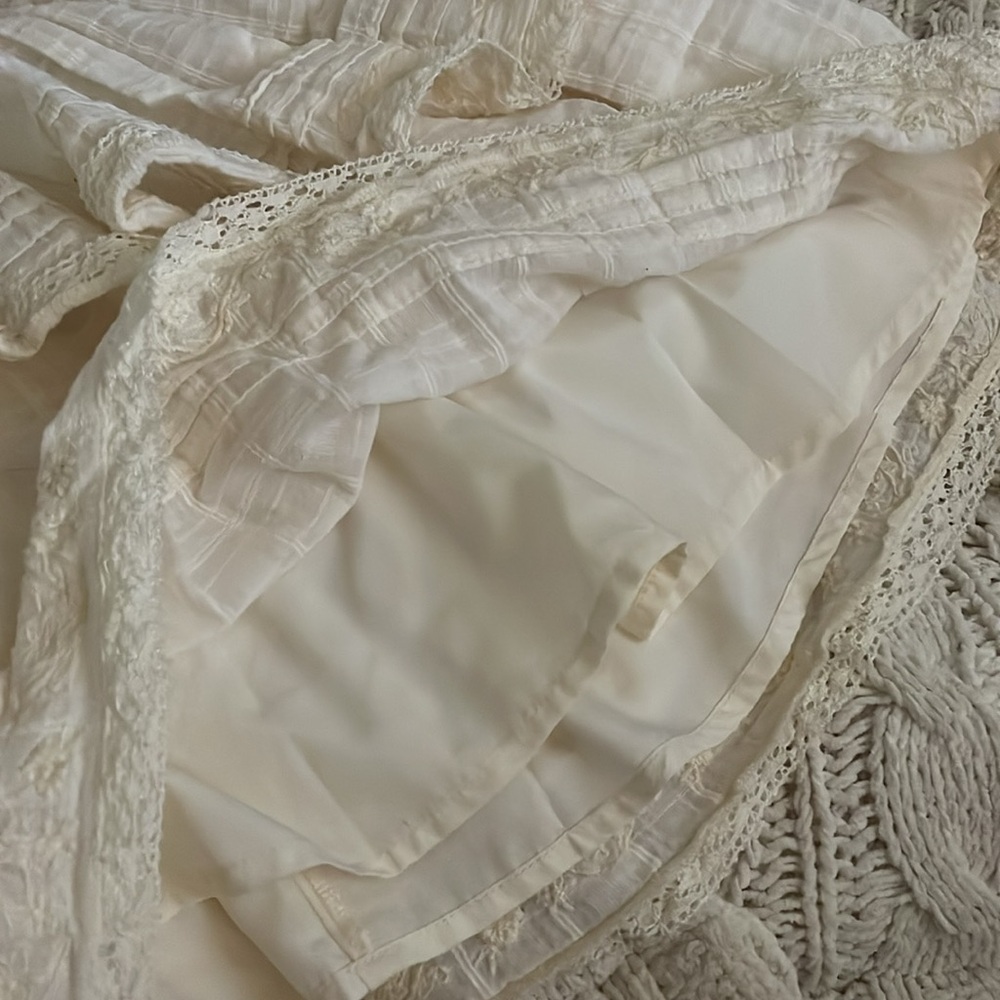 American Eagle Outfitters Cream Long Sleeve Mini Dress - Picture 7 of 8